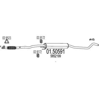 Резонатор глушителя MTS 01.50591