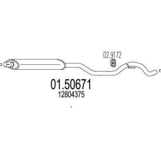 Резонатор глушителя MTS 01.50671