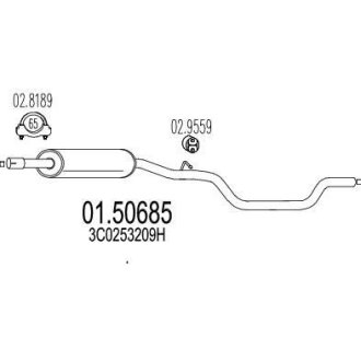 Резонатор глушителя MTS 01.50685