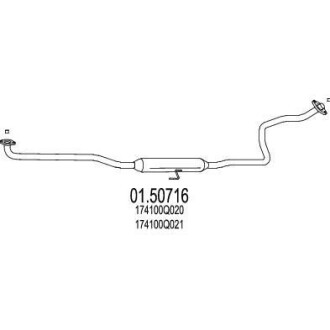 Резонатор глушителя MTS 01.50716
