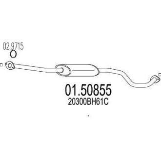 Резонатор глушителя MTS 01.50855