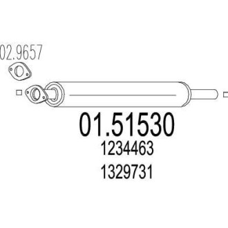 Резонатор глушителя MTS 01.51530