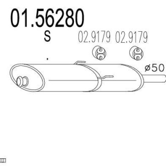 Резонатор глушителя MTS 01.56280