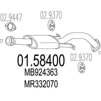 Резонатор глушителя MTS 01.58400