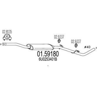 Резонатор глушителя MTS 01.59180