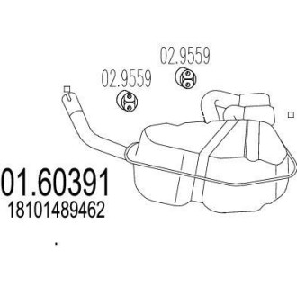 Глушитель, задняя часть MTS 01.60391