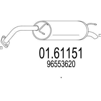 Глушитель, задняя часть MTS 01.61151