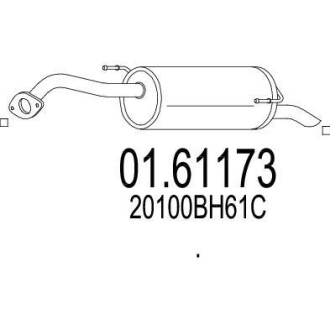 Глушитель, задняя часть MTS 01.61173