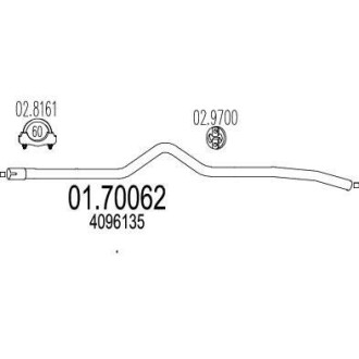 Выхлопная труба MTS 01.70062