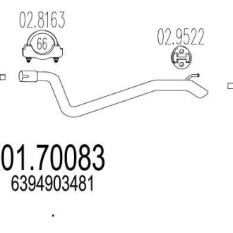 Выхлопная труба MTS 01.70083