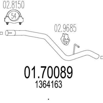 Выхлопная труба MTS 01.70089