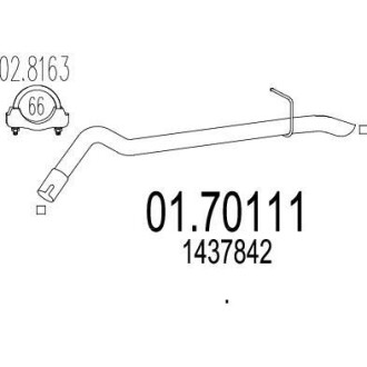 Выхлопная труба MTS 01.70111