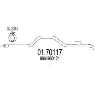 Выхлопная труба MTS 01.70117