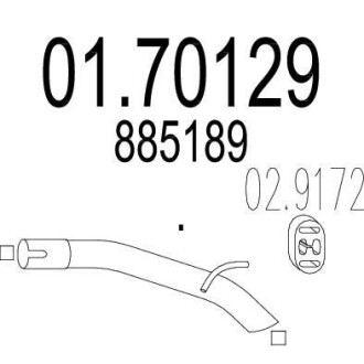 Выхлопная труба MTS 01.70129