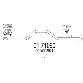 Выхлопная труба MTS 01.71090