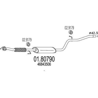 Резонатор глушителя MTS 01.80790