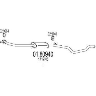 Резонатор глушителя MTS 01.80940