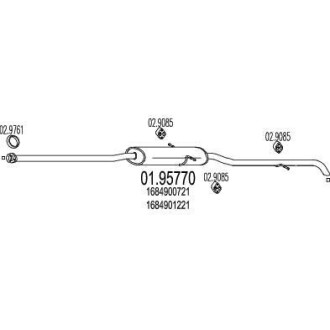 Глушитель, задняя часть MTS 01.95770