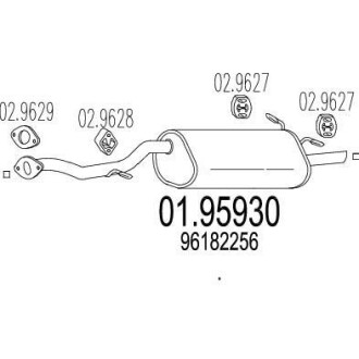 Глушитель, задняя часть MTS 01.95930