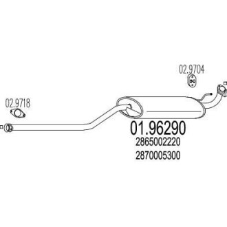 Глушитель, задняя часть MTS 01.96290