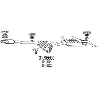 Глушитель, задняя часть MTS 01.96600