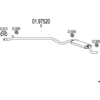 Глушитель, задняя часть MTS 01.97520