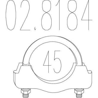Хомут глушителя MTS 02.8184