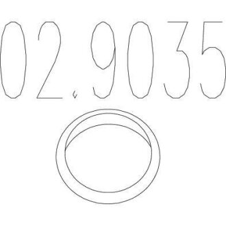 Кольцо уплотнительное выхлопной системы MTS 02.9035