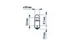 Автолампа T4W 12V 4W BA9s Standard (блістер/к-кт 2 шт) NARVA 171314000 (фото 2)