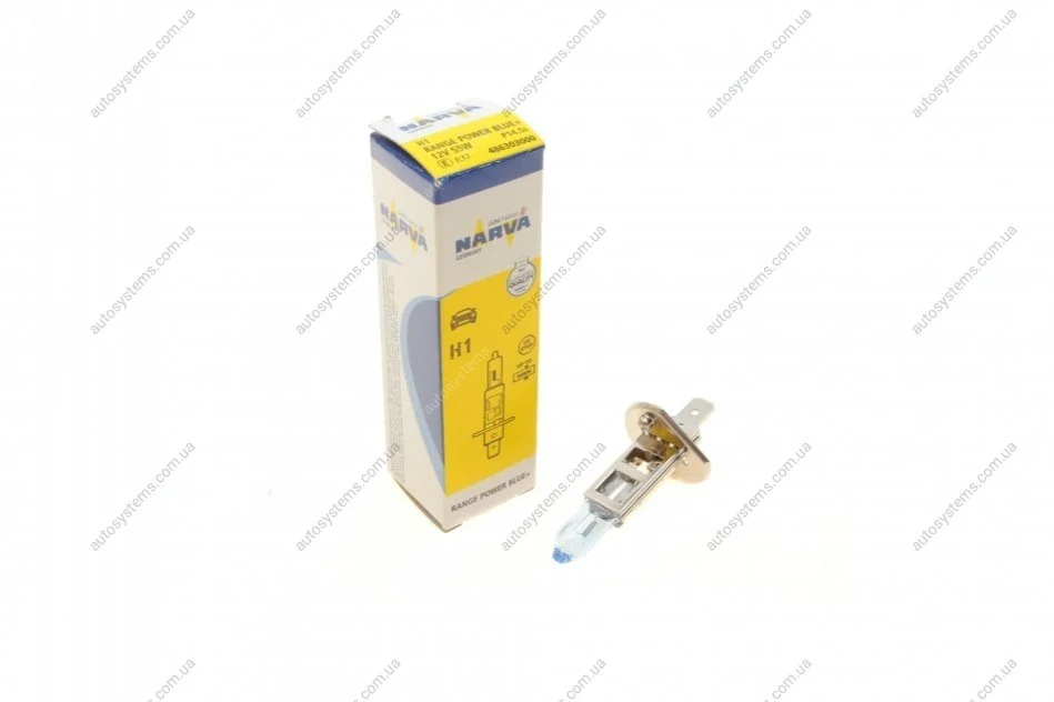 Автолампа H1 12V 55W P14.5s Range Power Blue + (3700K) NARVA 486303000 (фото 1)