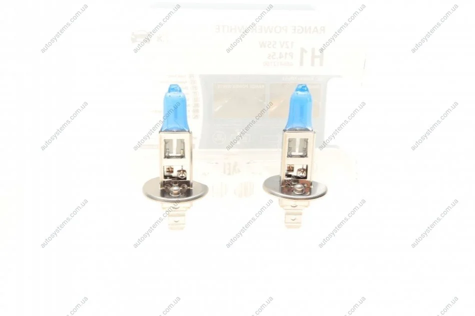Автолампа H1 12V 55W P14.5s Range Power White (4500k) (к-кт 2шт.) NARVA 486412100 (фото 1)