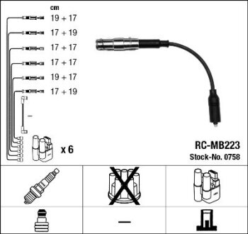 Провода высоковольтные, комплект NGK 0758