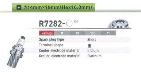 Свеча зажигания Racing R728211 NGK 2001