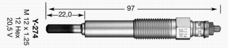 Свеча накаливания NGK 2165