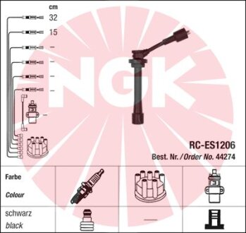 Провода высоковольтные, комплект NGK 44274