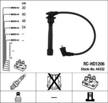 Провода высоковольтные, комплект NGK 44332