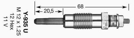 Свеча накаливания NGK 4791