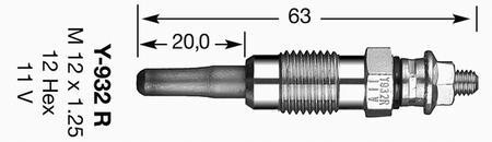 Свеча накаливания NGK 4956