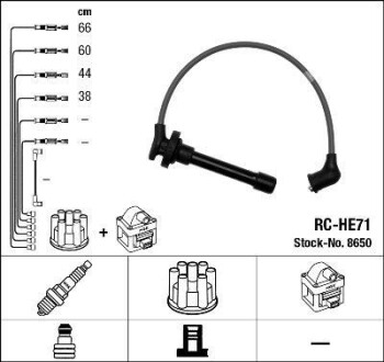 Провода высоковольтные, комплект NGK 8650