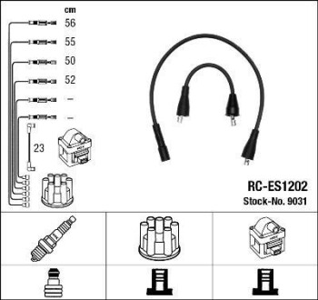 Провода высоковольтные, комплект NGK 9031