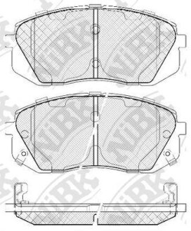 Тормозные колодки дисковые, комплект NiBK PN0052