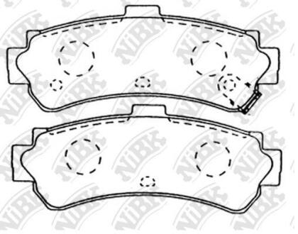 Тормозные колодки дисковые, комплект NiBK PN2357