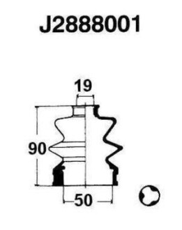 Пыльник ШРУСа NIPPARTS J2888001