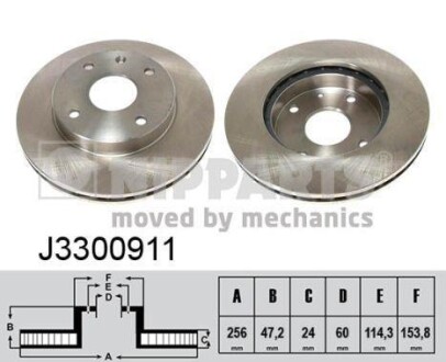 Диск тормозной NIPPARTS J3300911