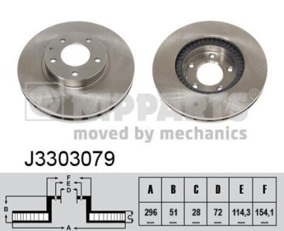 Диск тормозной NIPPARTS J3303079