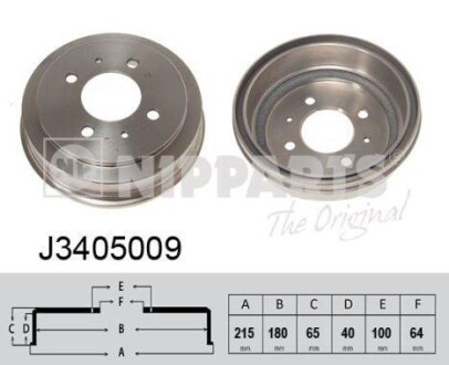 Тормозной барабан NIPPARTS J3405009