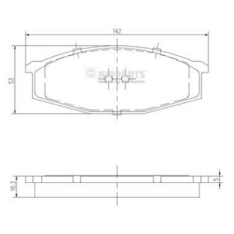 Тормозные колодки дисковые, комплект NIPPARTS J3601034