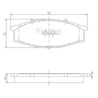 Тормозные колодки дисковые, комплект NIPPARTS J3601034
