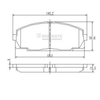 Тормозные колодки дисковые, комплект NIPPARTS J3602076