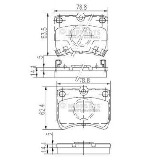 Тормозные колодки дисковые, комплект NIPPARTS J3603032